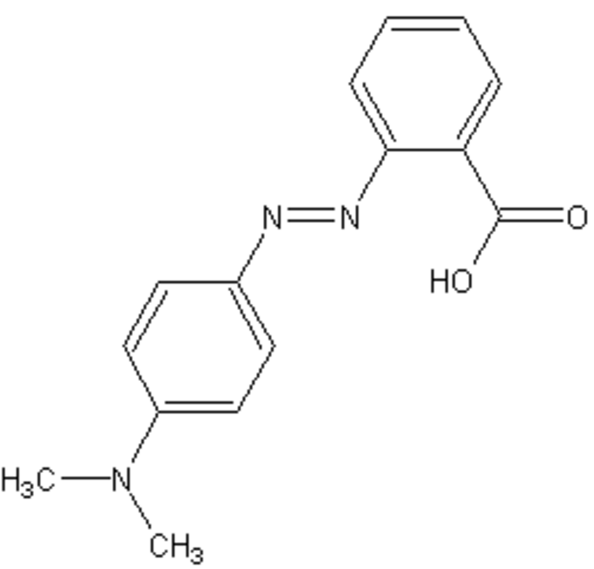 Structure chimique du rouge de méthyle