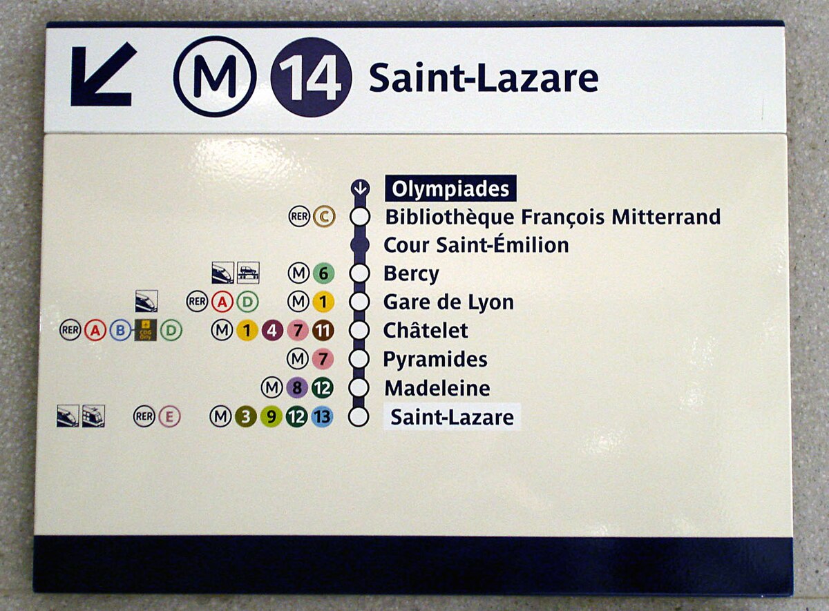 Metro Paris - Ligne 14 - station Olympiades - Plan 01.jpg