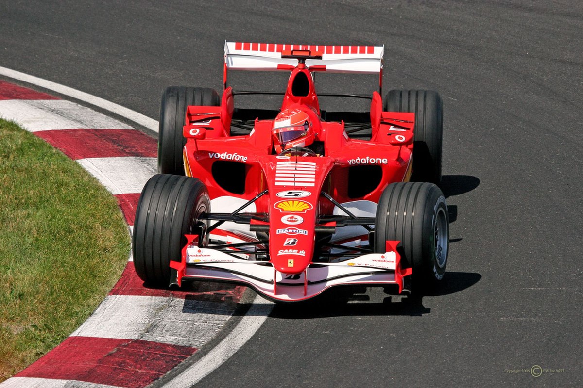 Michael Schumacher au volant de la Ferrari 248 F1 lors du Grand Prix du Canada 2006.