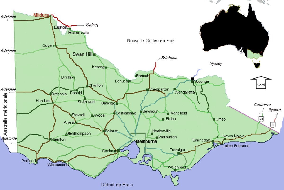 Localisation de Mildura