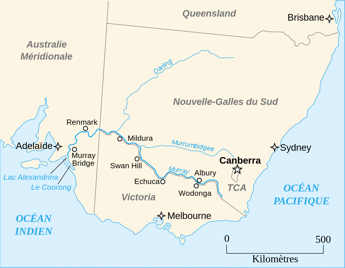 Murray river (Australia) map-fr.svg