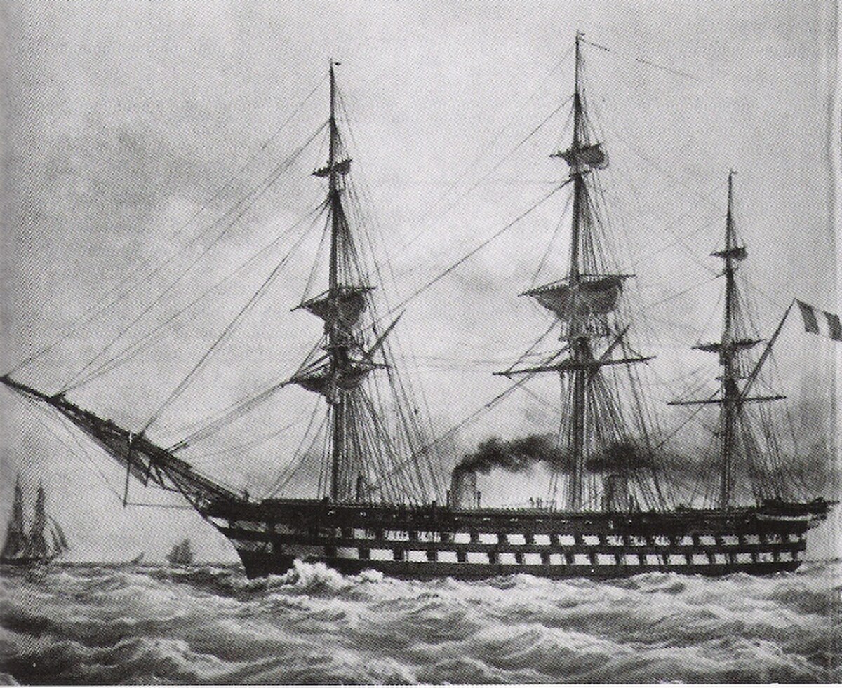 le vaisseau de première ligne à vapeur Napoléon en 1850