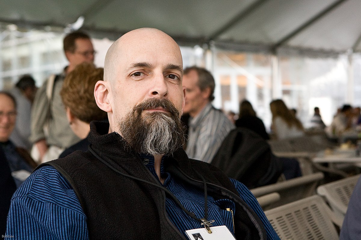 Neal Stephenson au Science Foo Camp en 2008