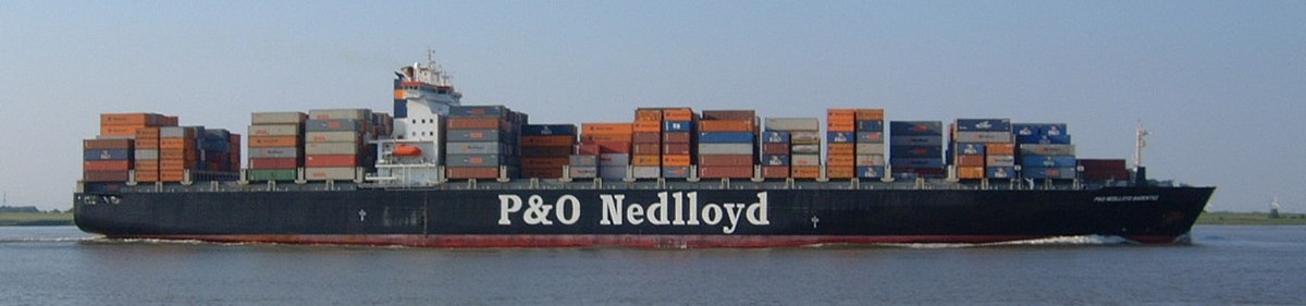 Le P&O Nedlloyd Barentsz près de Hambourg