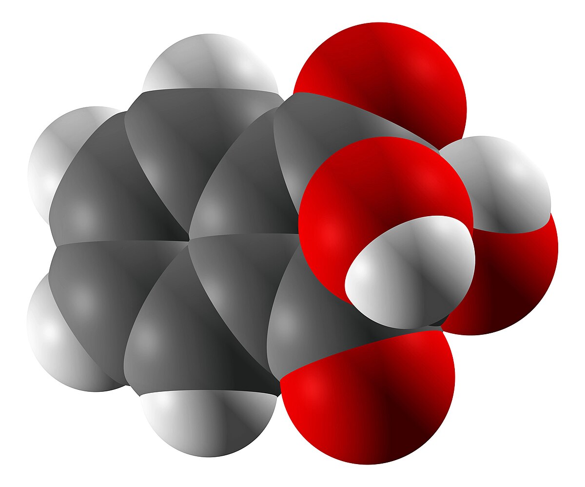 Formule semi-développée de la ninhydrine.