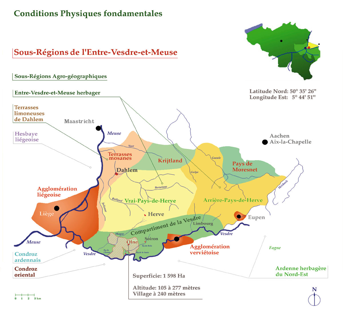 Géographie de la commune d'Olne