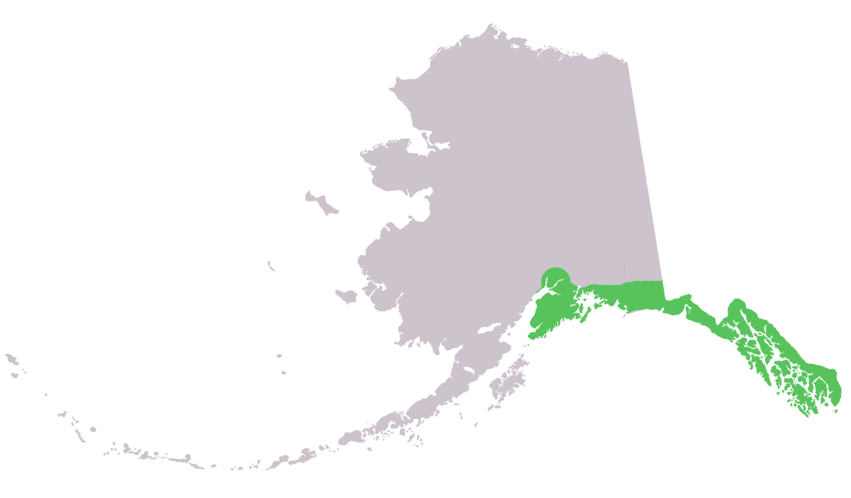 Répartition de la chèvre desmontagnes rocheuses en Alaska