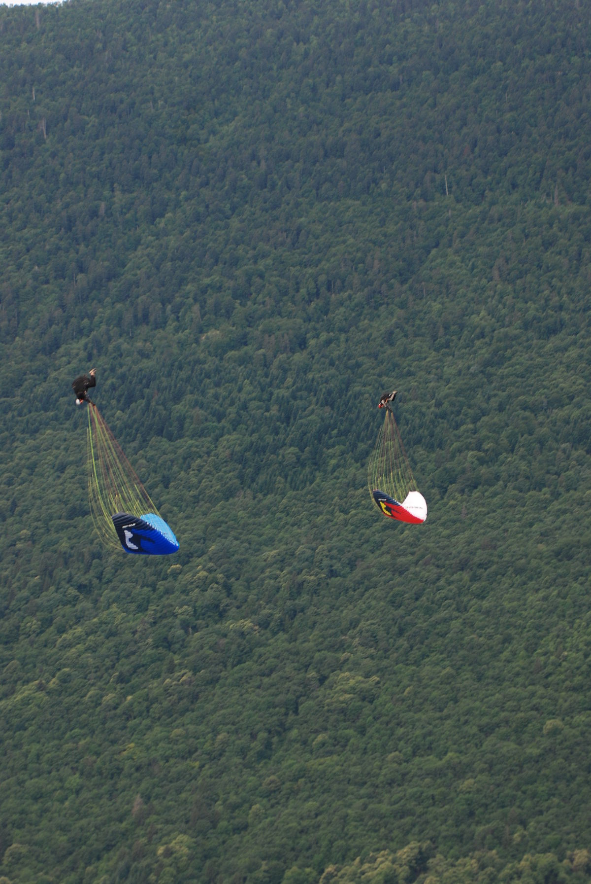 Voltige en parapente