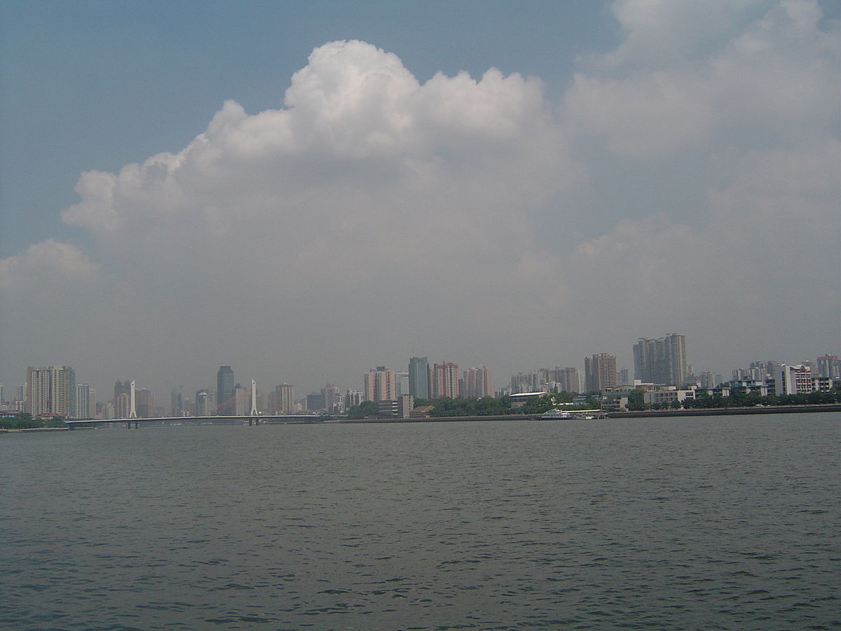 Vue de Canton et de la rivière des Perles
