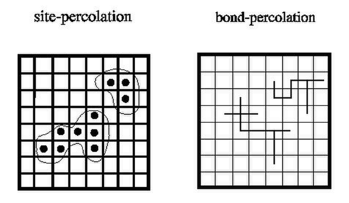 Différents types de percolation