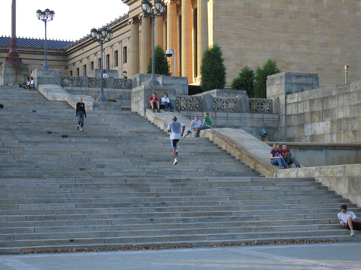 Sur les marches du musée de Philadelphie