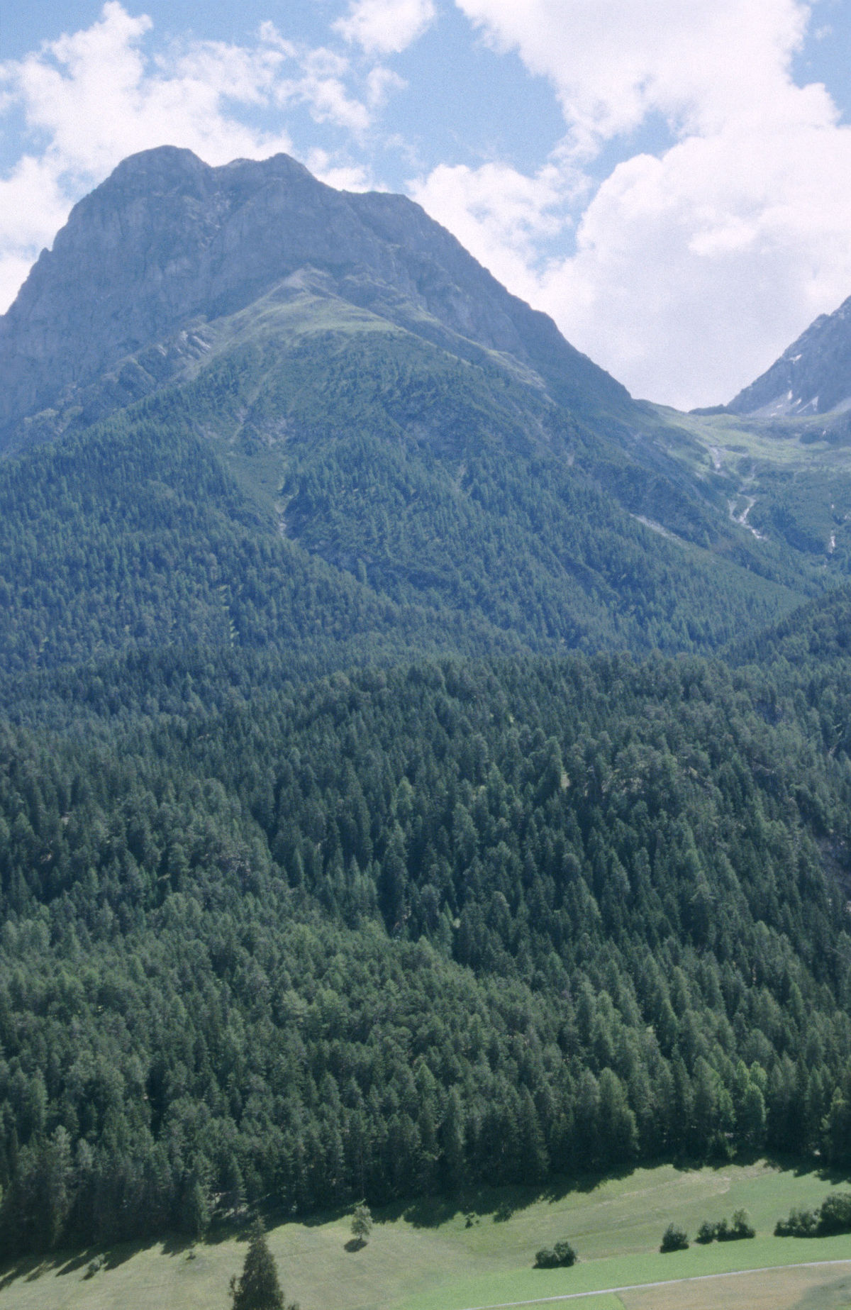 Le Piz Lischana vu de Scuol