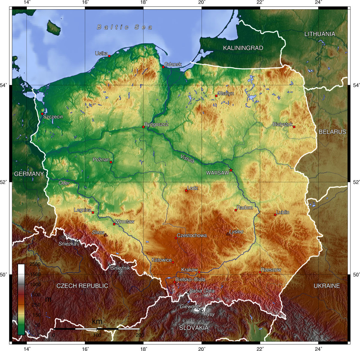 Géographie de la Pologne