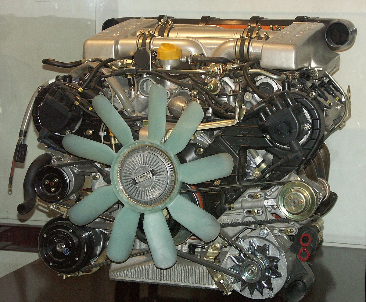 Le moteur de la 928 S3 exposé au Deutsches Museum de Munich