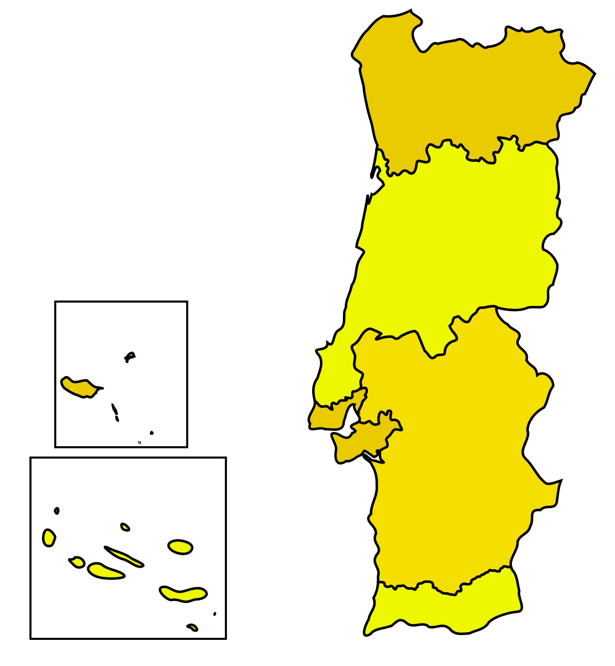 Liste des châteaux portugais par région