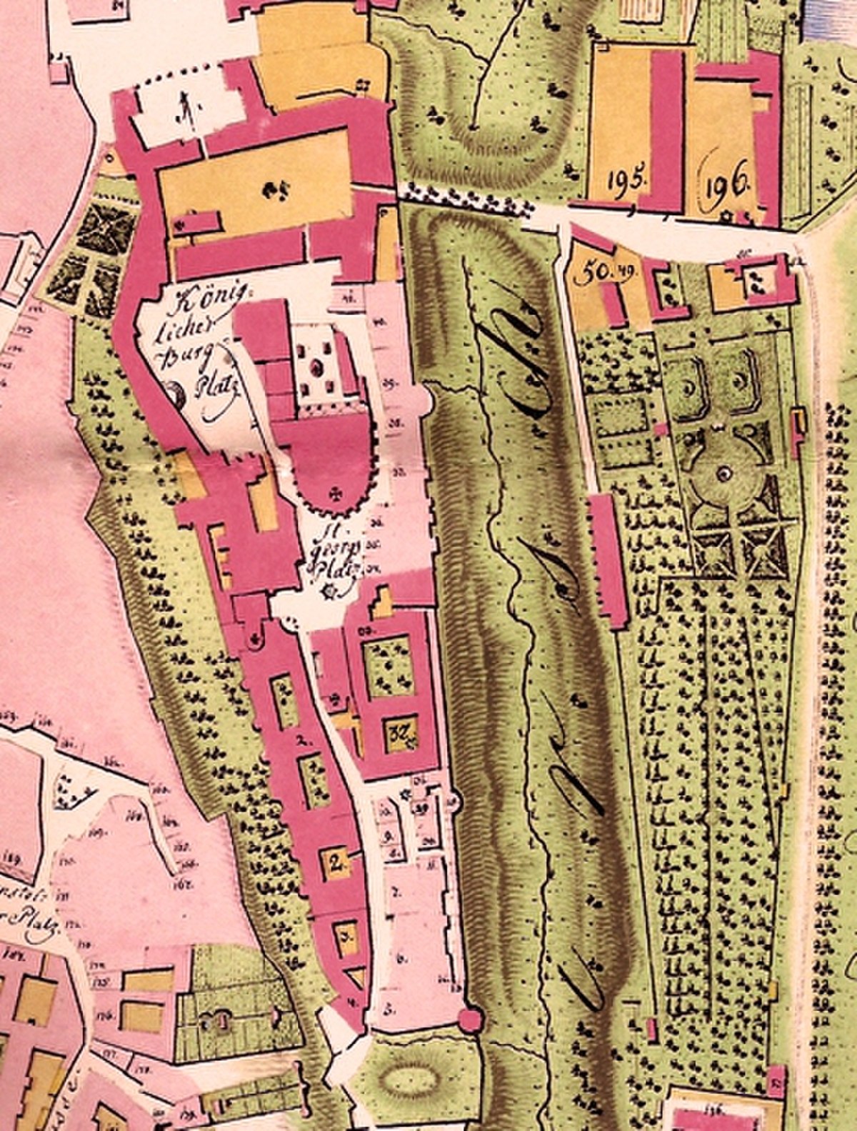 Plan du Château de Prague dressé par Franz Hegert.