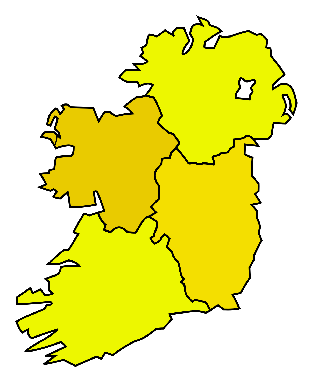 Liste des châteaux irlandais par région