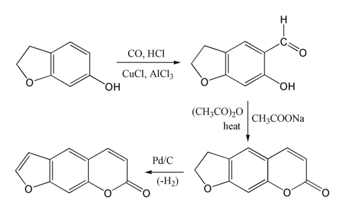 Synthèse du psoralène à partir du 6-hydroxycoumarane