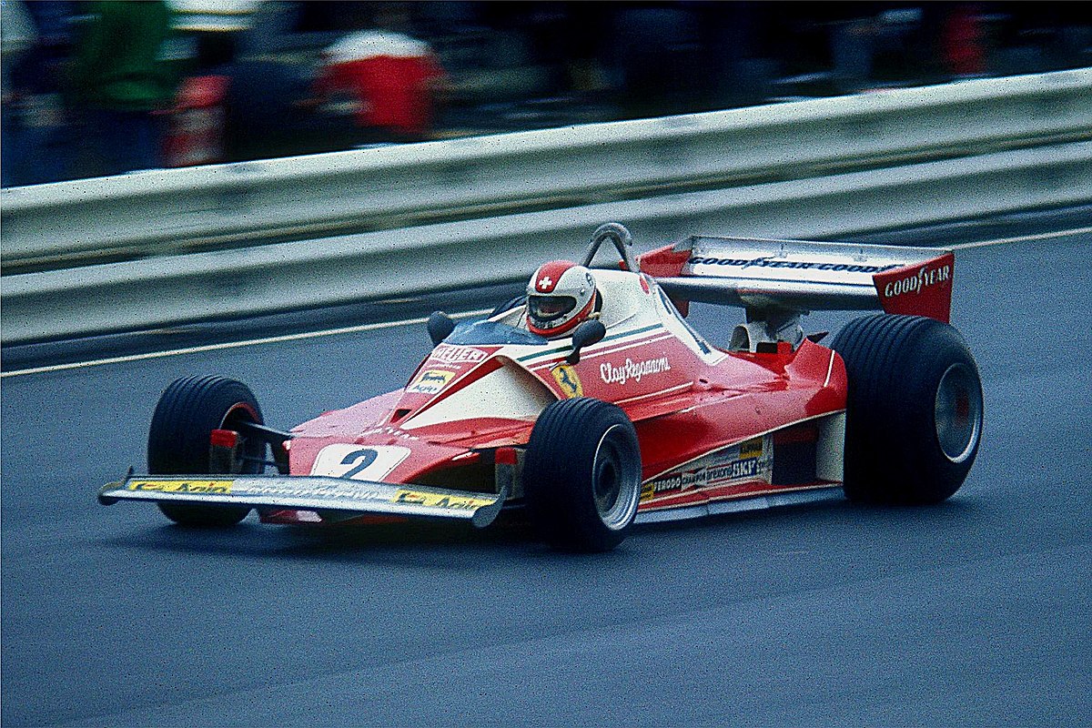 Clay Regazzoni en 1976 sur la Ferrari 312 T