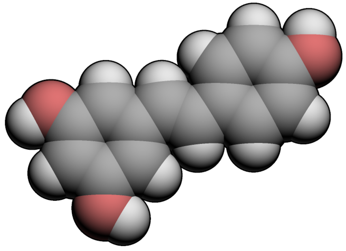 Structure du trans-resvératrol