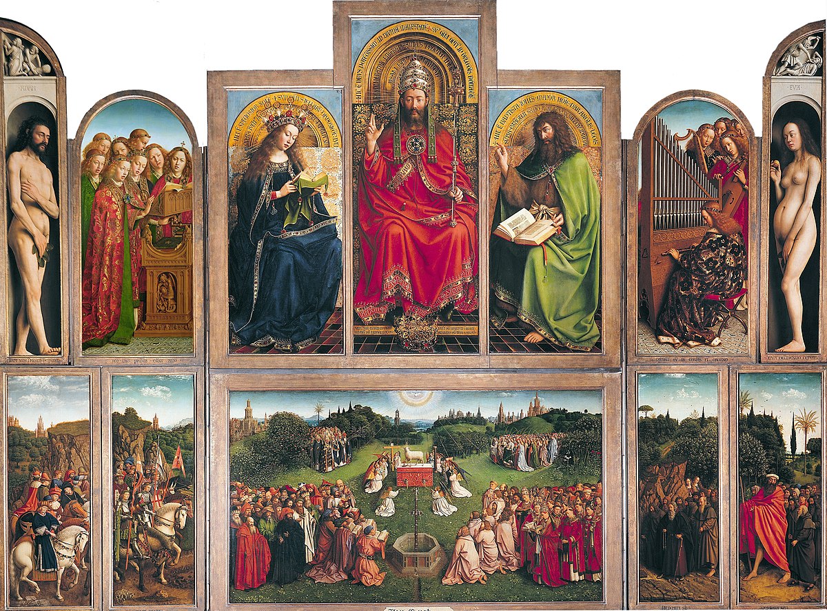 Gand : retable de l'Agneau mystique par Van Eyck.