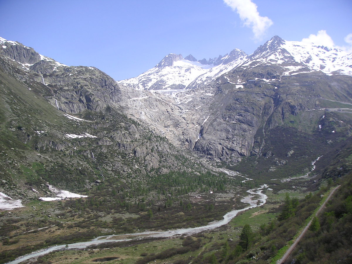 Le glacier du Rhône en 2005