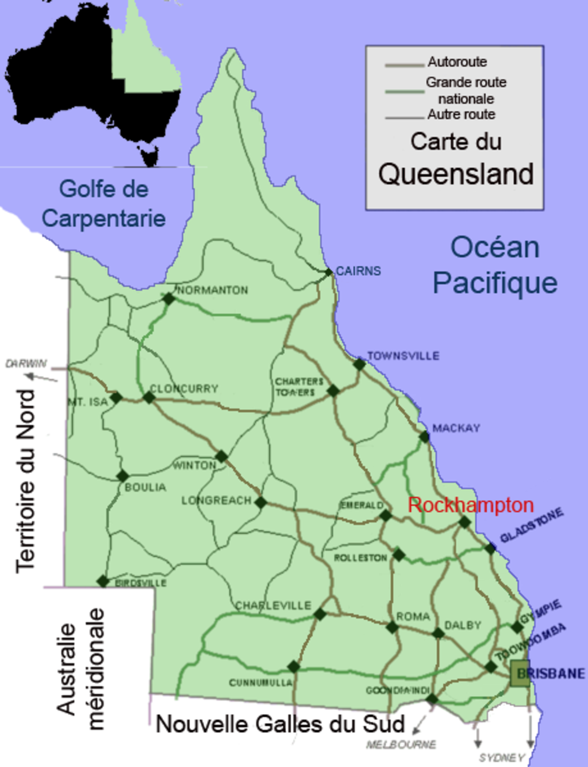 Localisation de Rockhampton