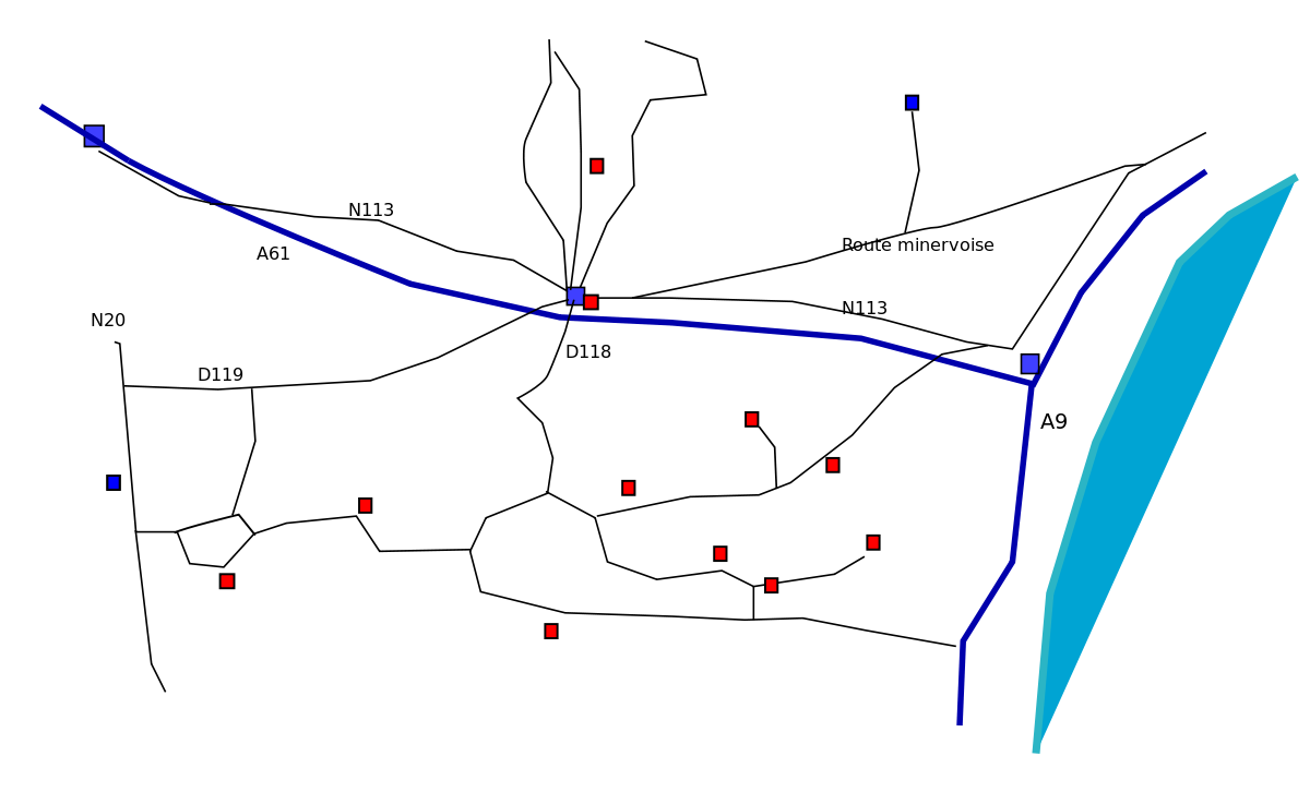 Carte des châteaux cathares
