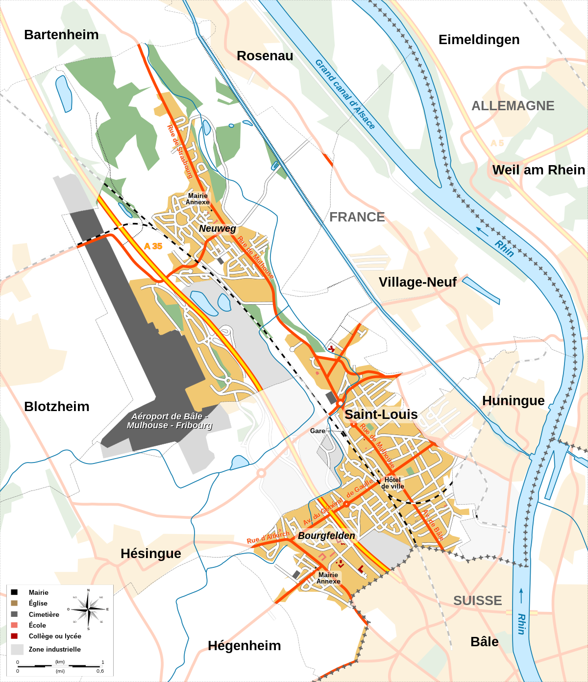 Démographie à Saint-Louis (Haut-Rhin)