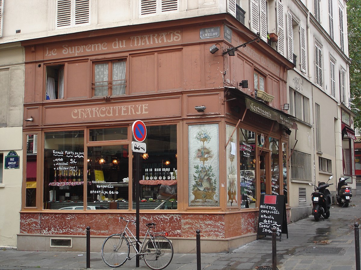 Charcuterie, 75 rue Amelot, rue Saint-Sabin