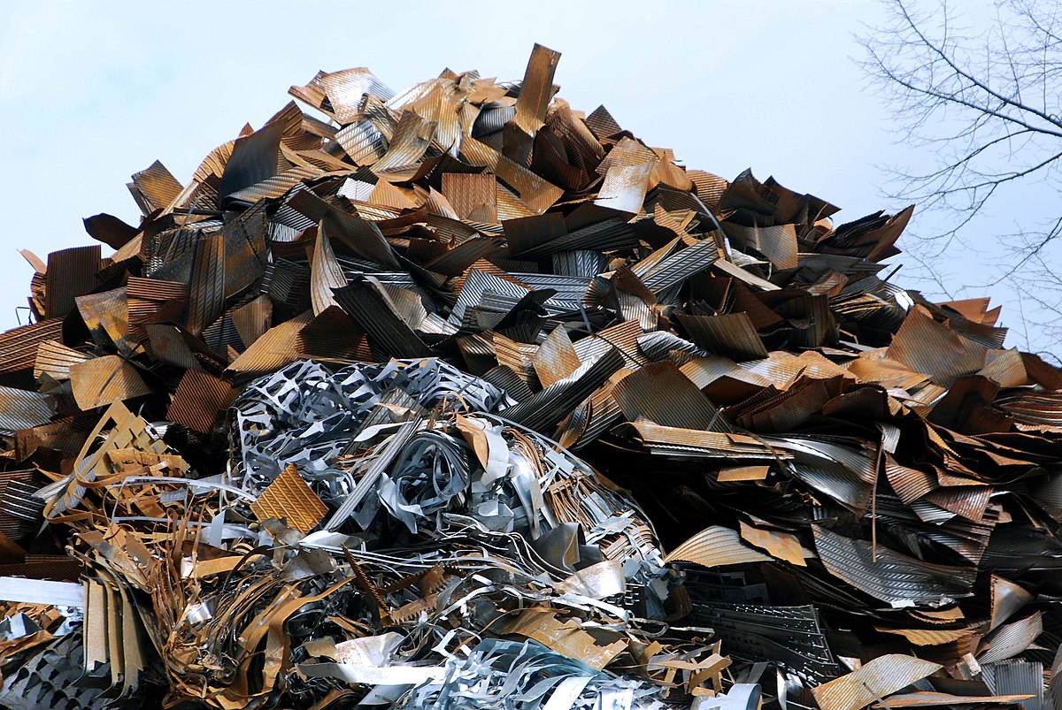 Ferraille avant traitement et recyclage