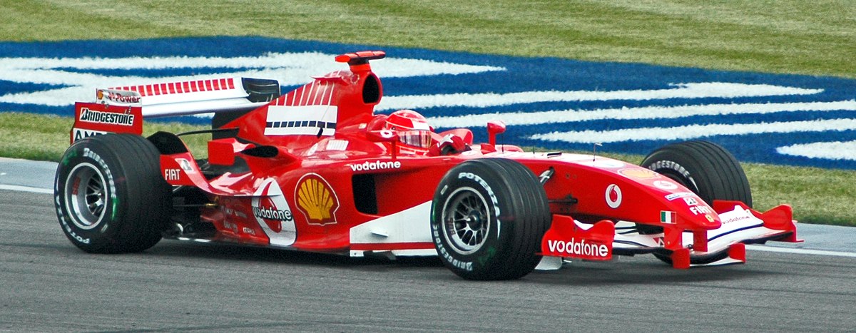 Michael Schumacher aux essais du Grand Prix des États-Unis 2005.