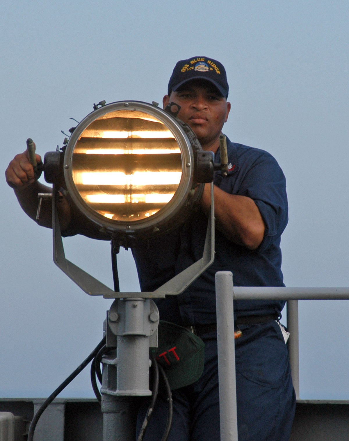 Morse lumineux.