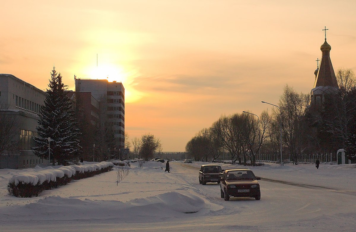 Rue Kourtchatova à Seversk.