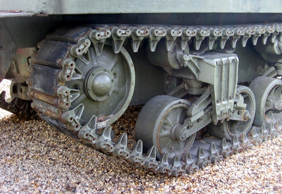 Chenille de char Sherman M4 des années 1940