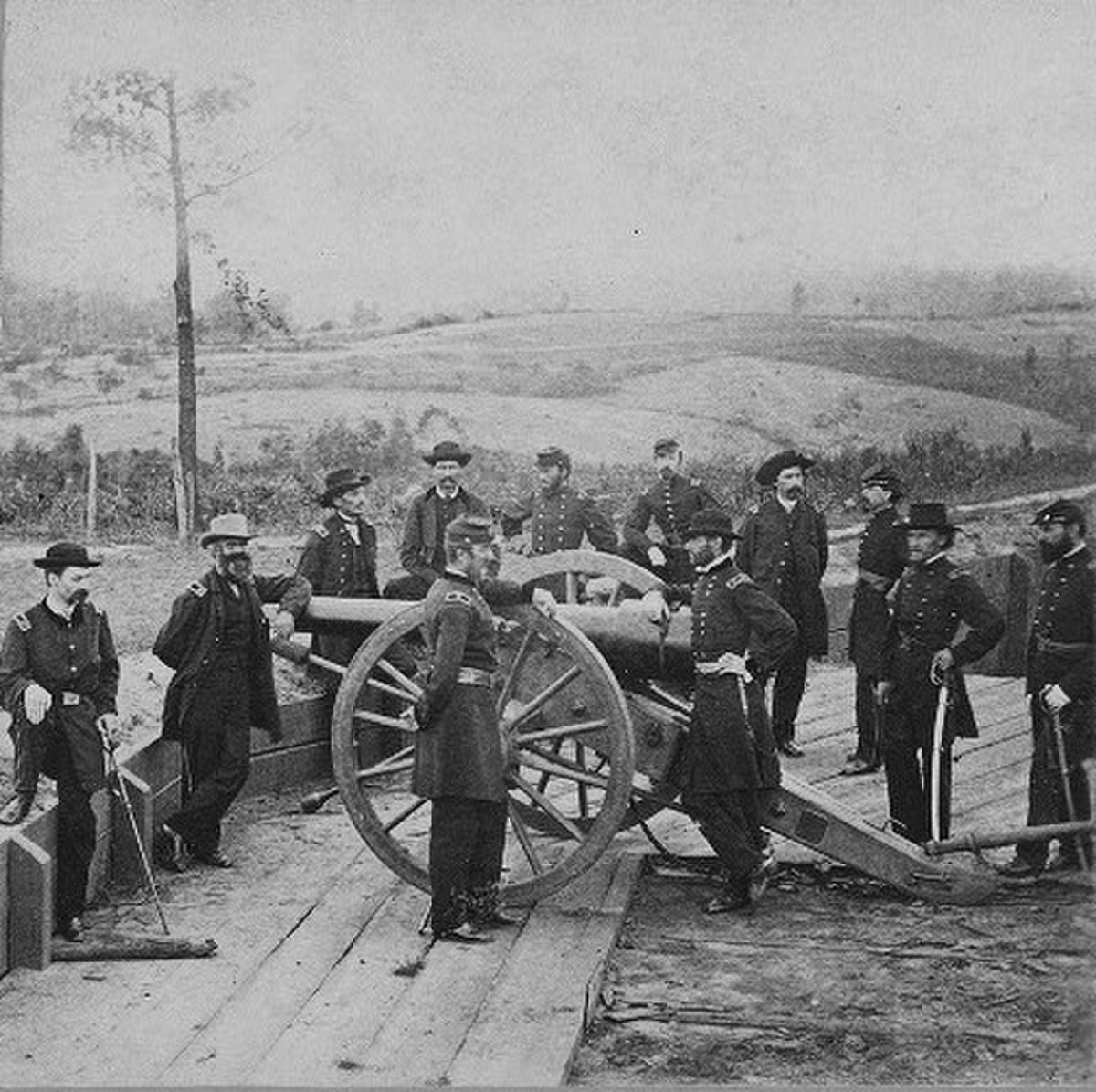 Le général Sherman aux environs d'Atlanta, 1864
