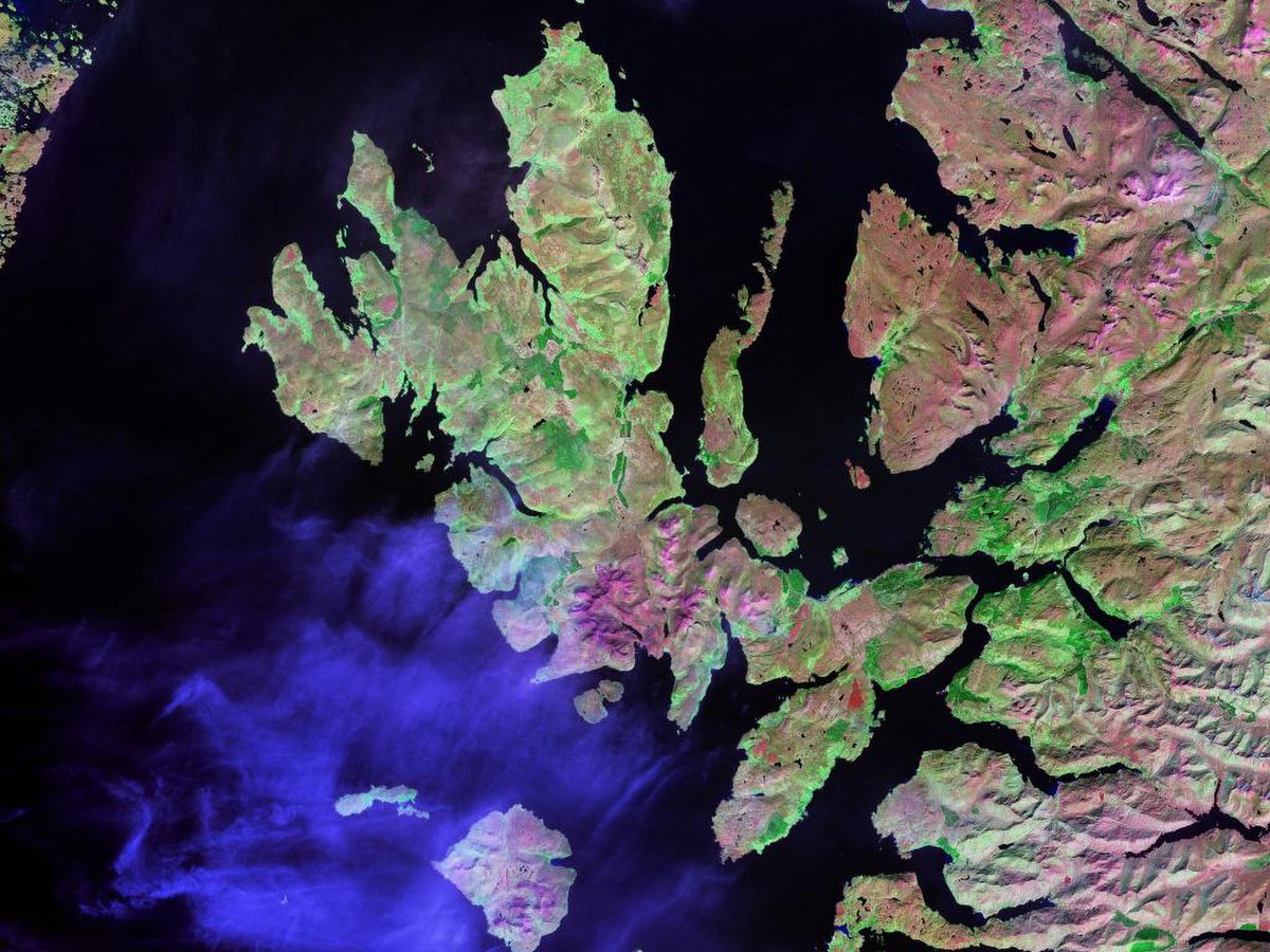 Vue satellite de Skye.