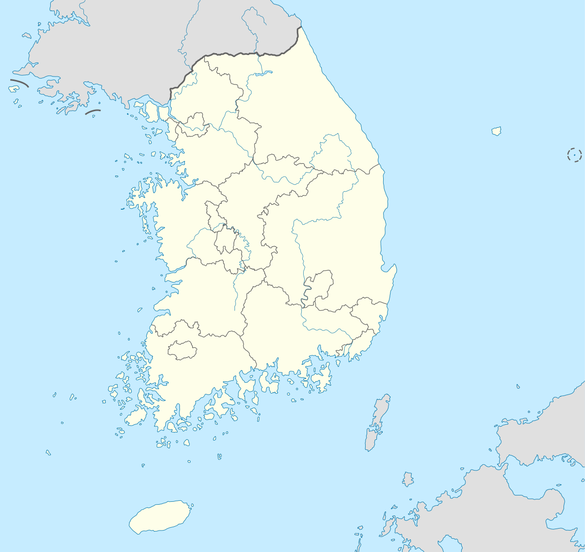 Carte de Corée du Sud