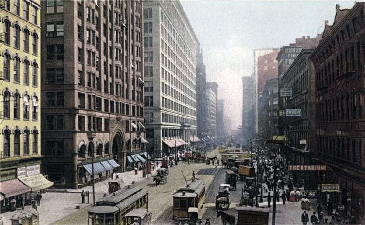 La rue State vers 1907