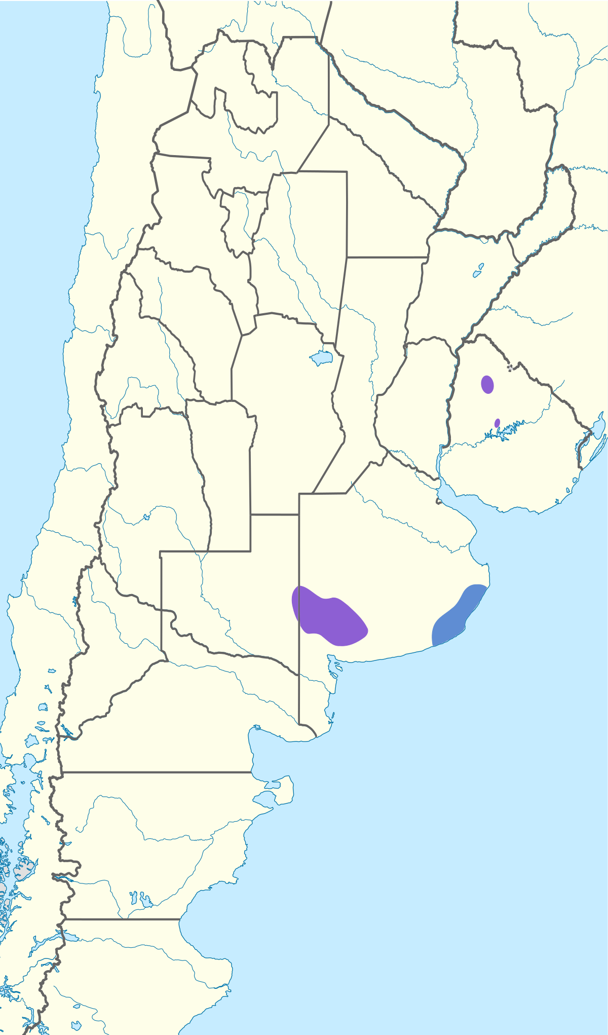 Sturnella defilippii map.svg