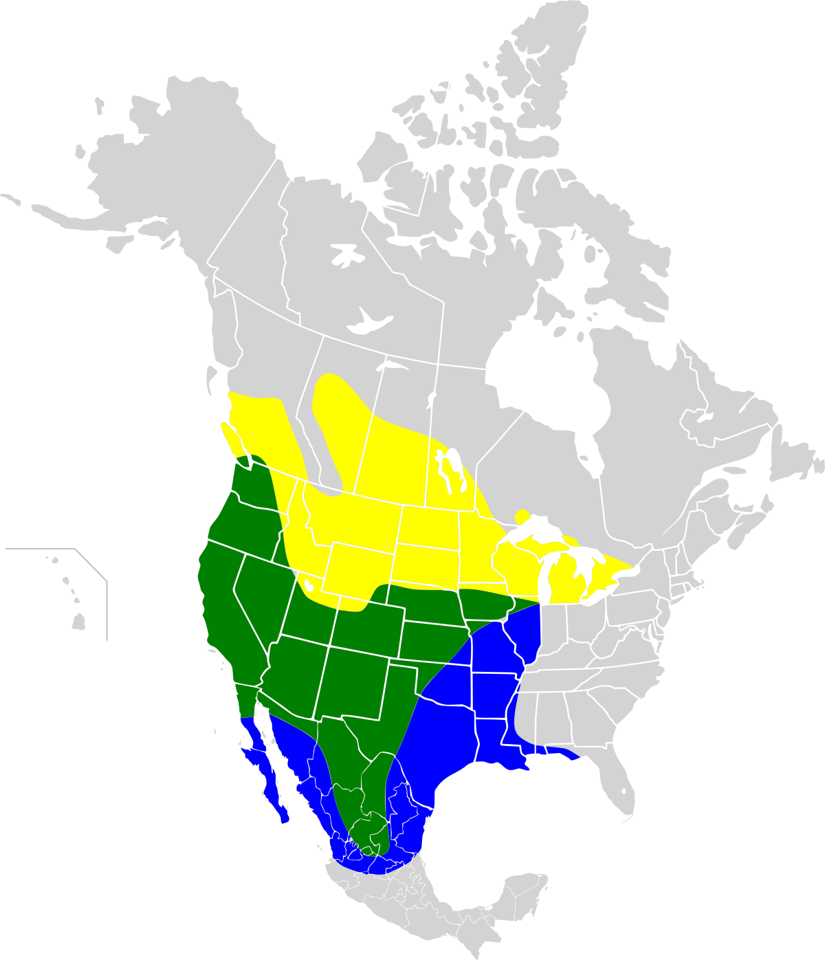 Sturnella neglecta map.svg