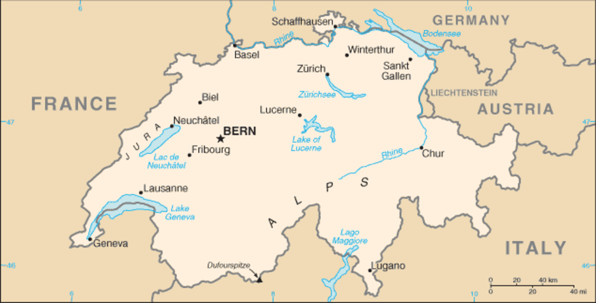 Frontière entre l'Italie et la Suisse