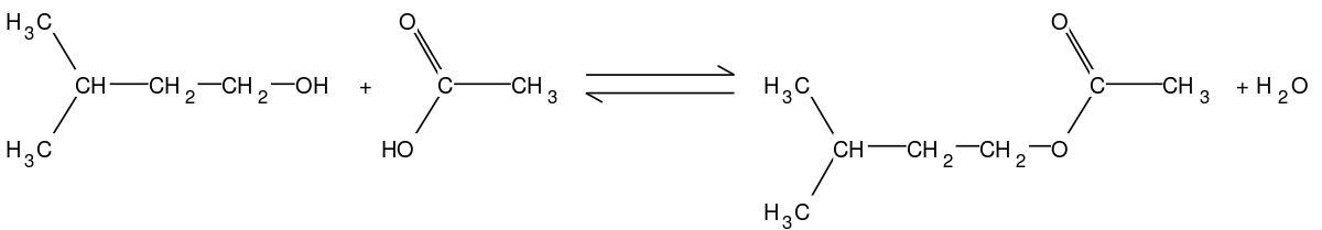 Synthese ethanoate d'isopentyle.svg