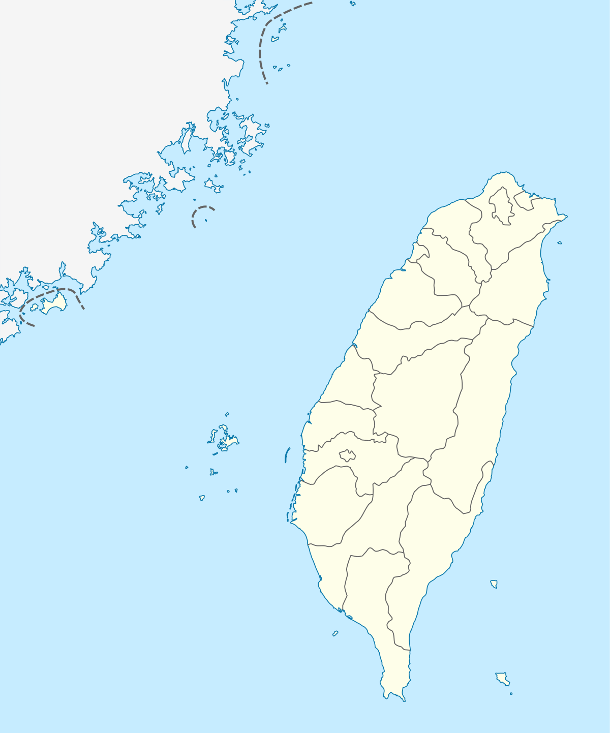 Carte de la zone Taïwan