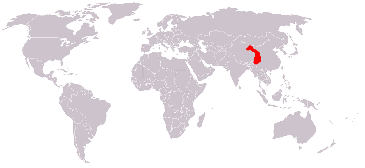 Répartition (Il manque l'Himalaya)