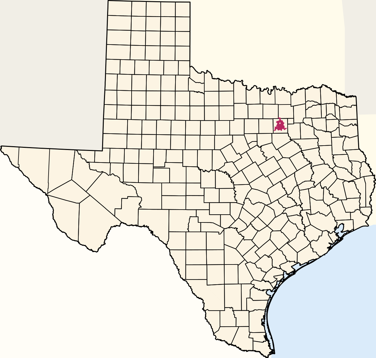 Localisation de Dallas