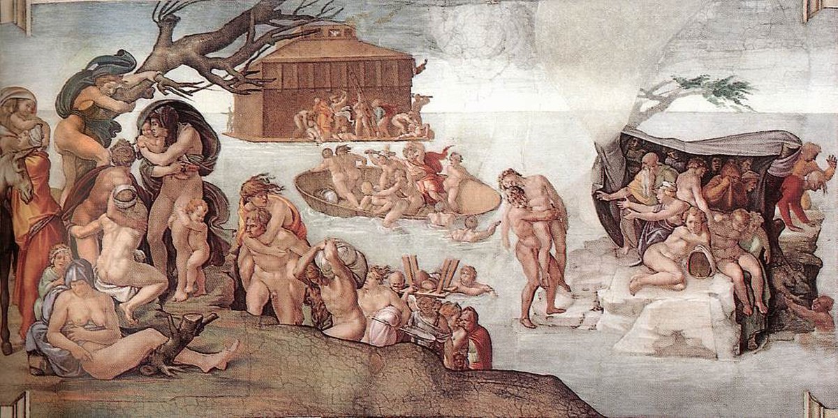 Le Déluge (Michel-Ange, 1508-1512)Fresque de la Création, Chapelle Sixtine