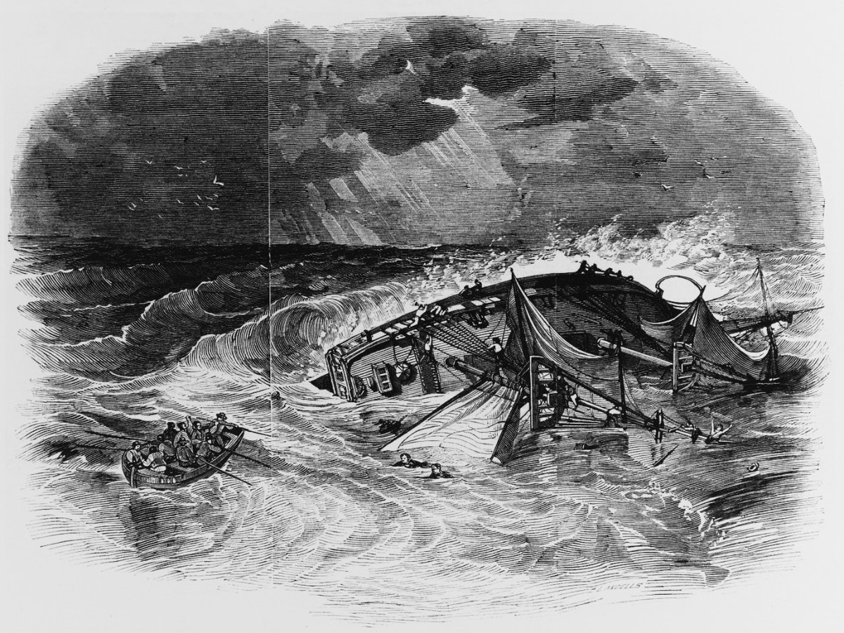 Naufrape du Somers, illustration du Illustrated London News