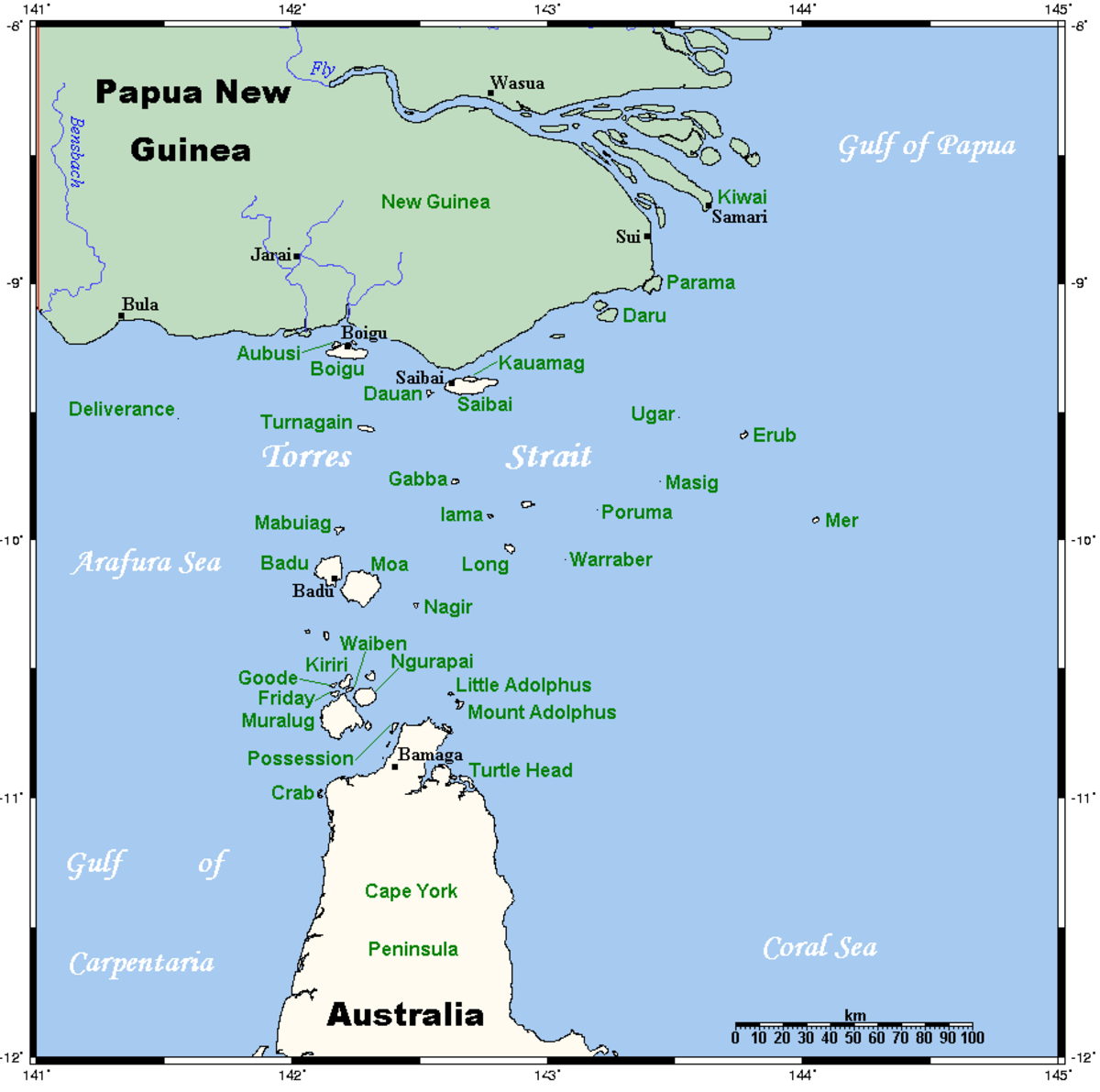 Liste des îles du détroit de Torres