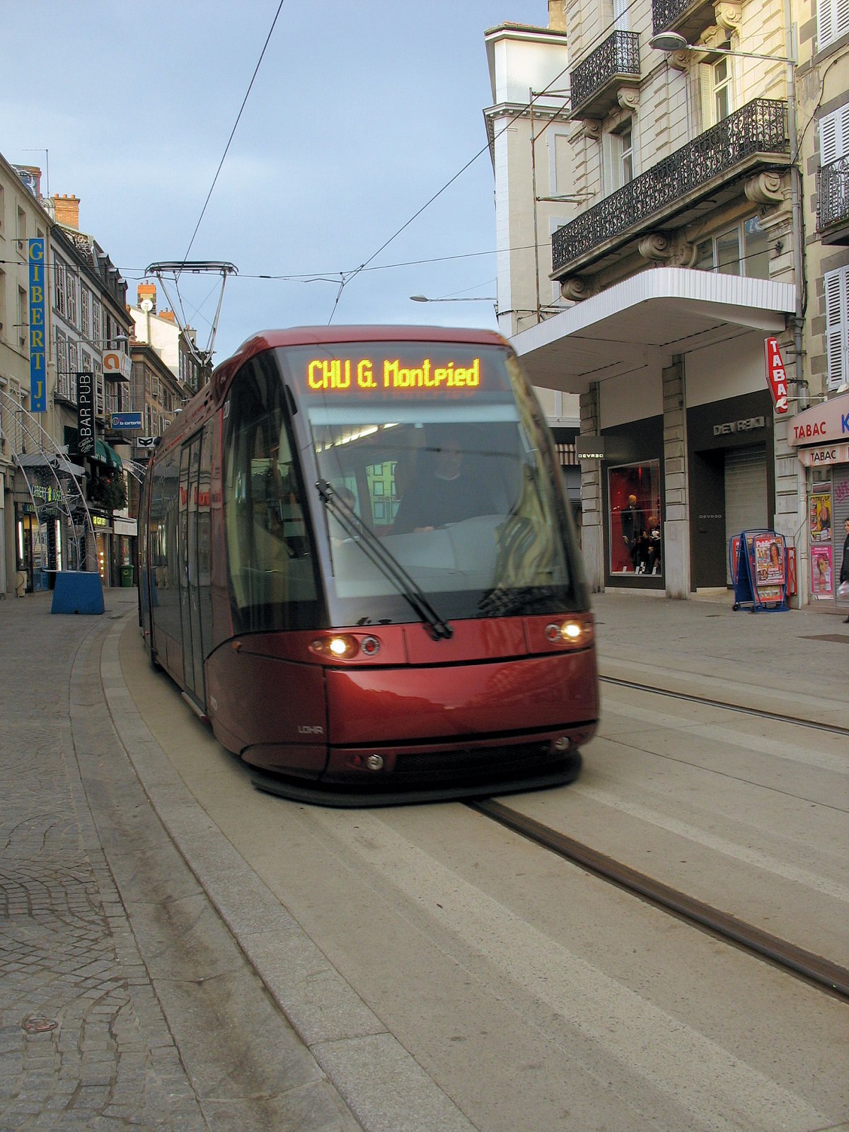 Le Translohr à Clermont-Ferrand